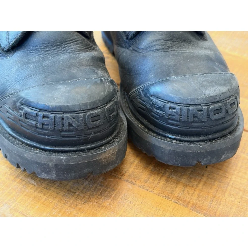 Chinook Work‎ Boots Men's Size 11.5 Oil Rigger Steel Toe Leather Upper Black